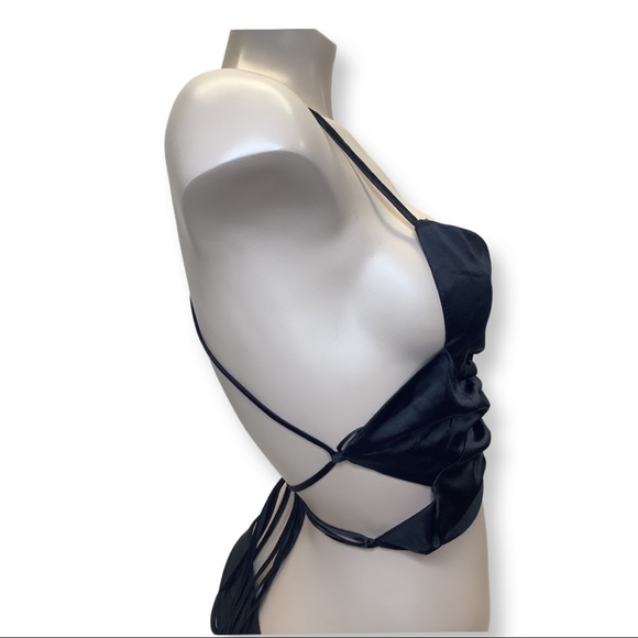 O.L.M. Peep hole satin strap top - Picture 2 of 4